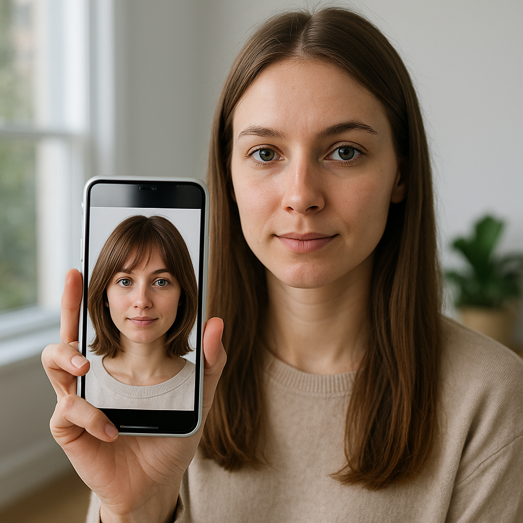 App que Simula Corte Feminino no seu Rosto