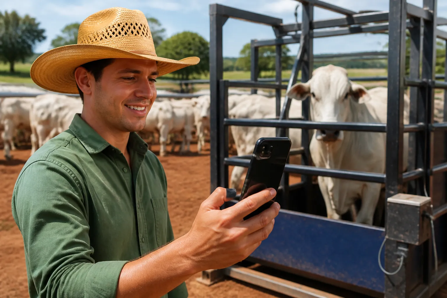 Como pesar seu gado em tempo real direto do celular